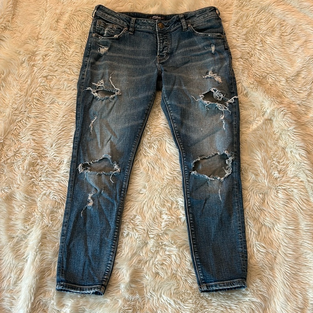 Silver Kenni skinny distressed jeans w 30 l 27